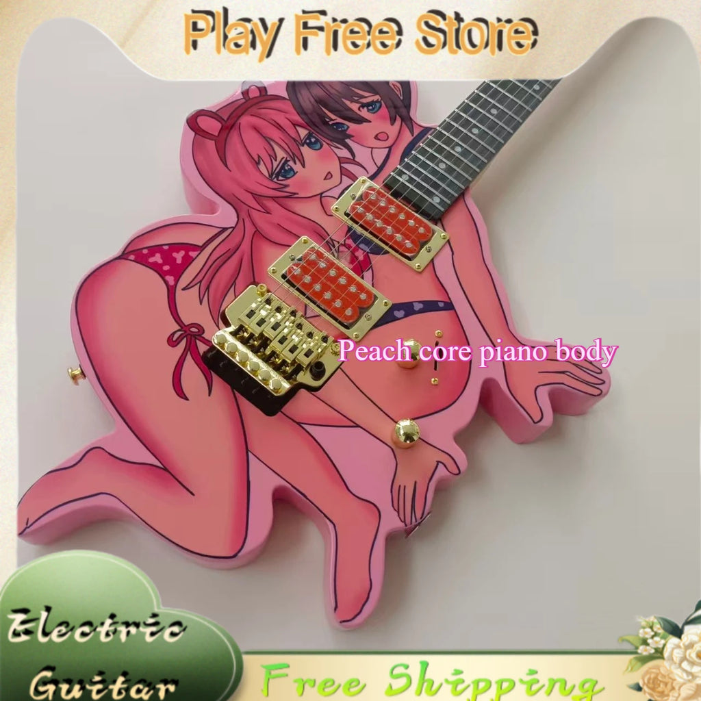 Girl Electric Guitar Niche Personality Modeling Color Contrast HH Pickup Rock High Appearance Limited Edition Free Shipping