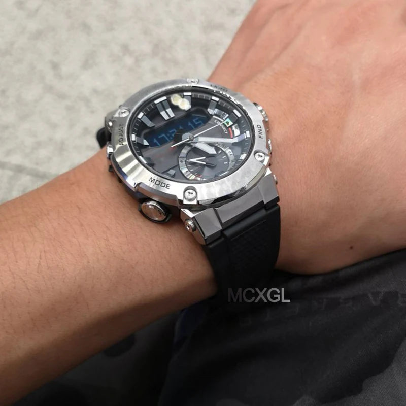 Resin Watchband Suitable for Casio GST-B200-1A Replacement Band GST-B200 Men's Sports Waterproof Rubber Strap Watch Accessories