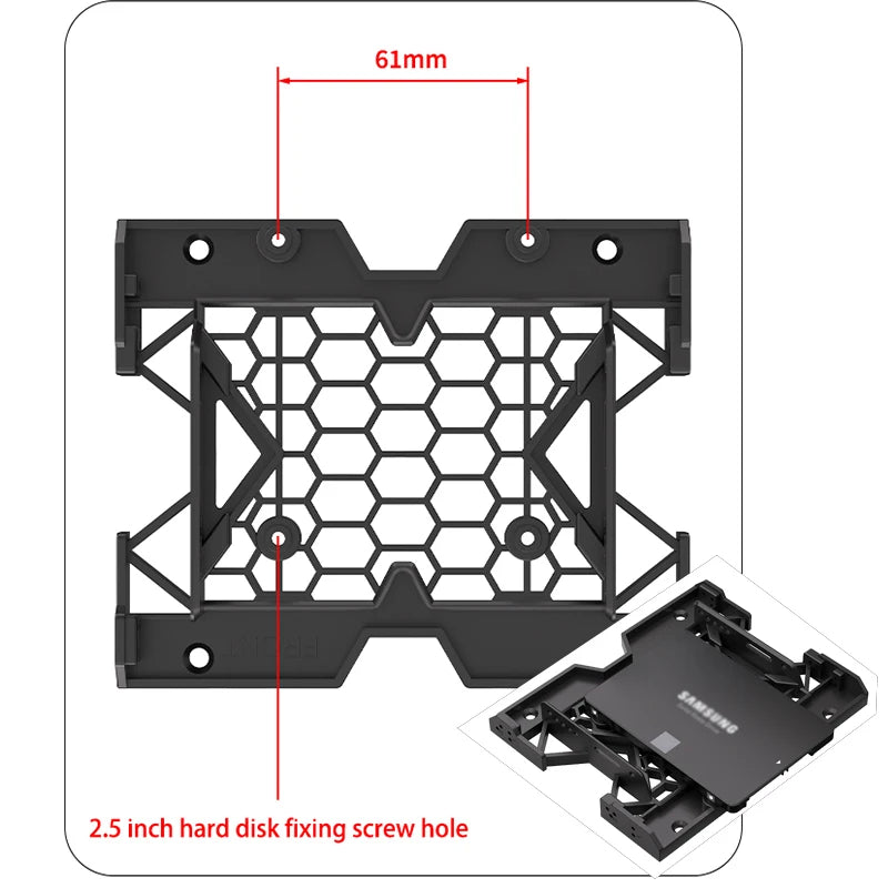Optical drive bit hard disk conversion rack  5.25" To 3.5" 2.5" Tray Bracket Mounting Cooling Fan HDD Adapter SSD Hard Drive