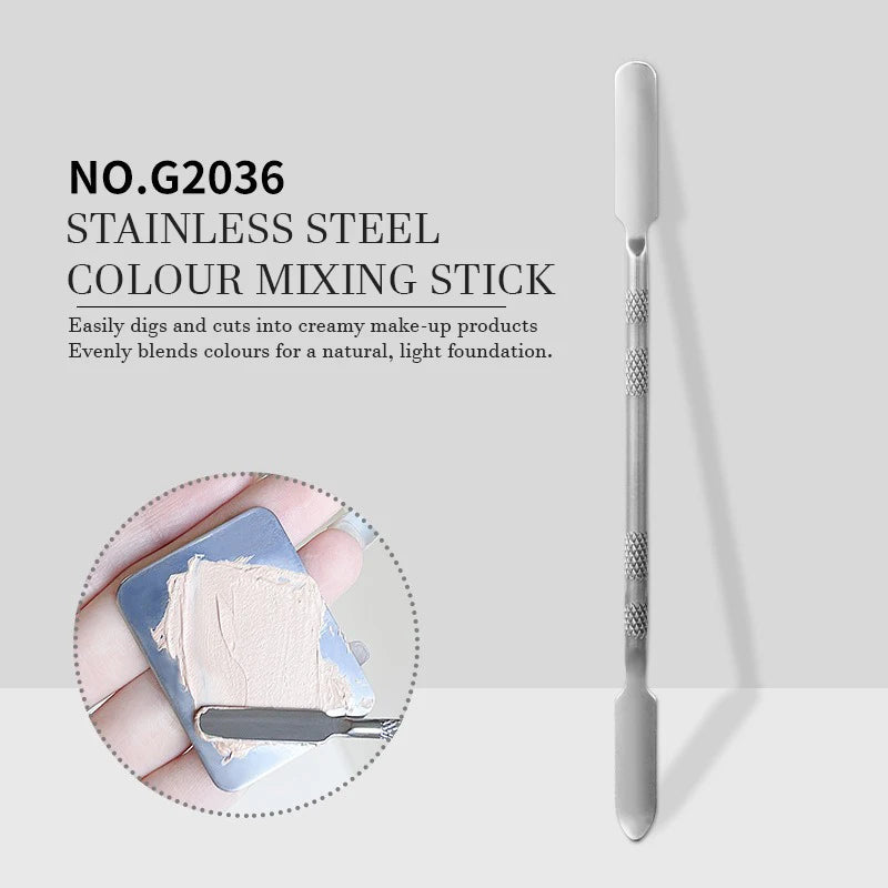 Liquid Foundation Palette Makeup Palette Tray Lipstick Make Up Stainless Steel Ring Makeup Blend Foundation Spatula Palette Tool