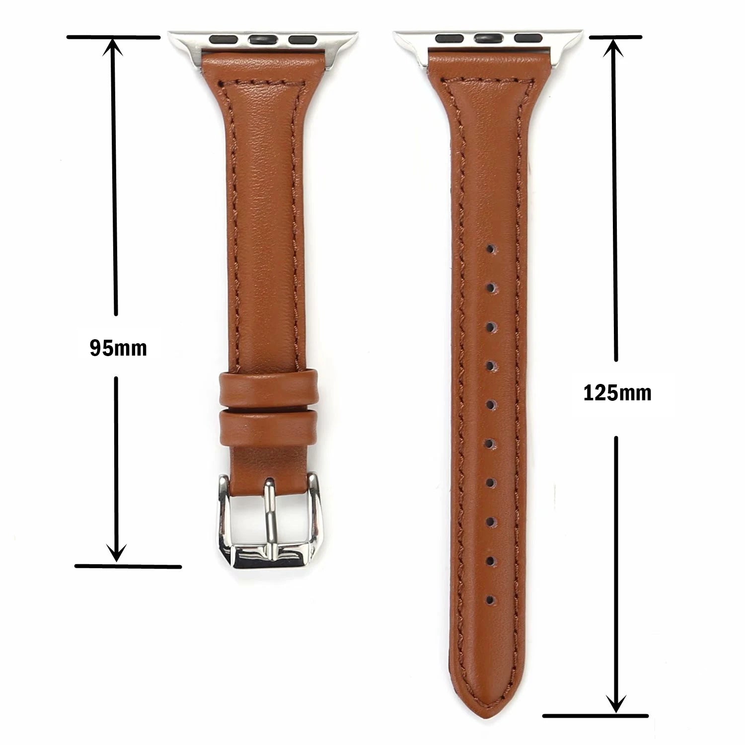 Leather Loop strap for Apple Watch band Ultra 2 49mm 41mm 40mm 38mm Slim Wrist bracelet iWatch series 7 8 9 6 5 4 3 SE 44mm 45mm
