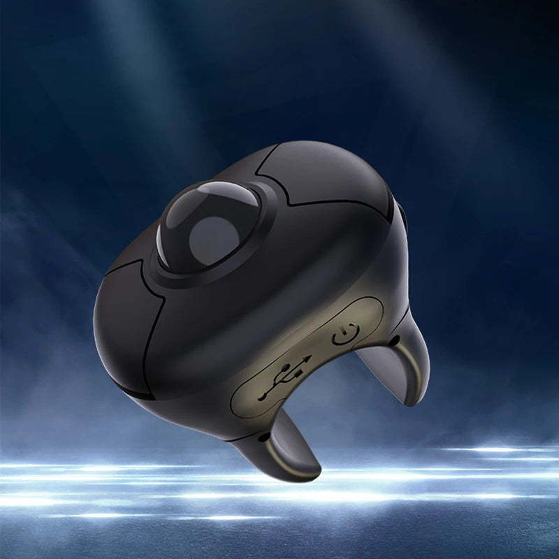 Trackball Finger Ring Mouse - 2.4G+Bluetooth Wireless Remote for Short Video/PPT/In-Vehicle Display