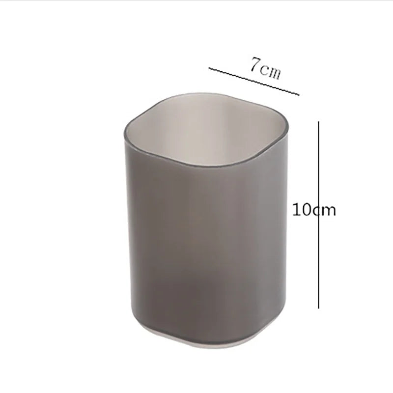 1Pcs Semi Transparent Frosted Pen Holder Slanted Makeup Brush Lipstick Organizer Multifunctional Stationery Storage Tube
