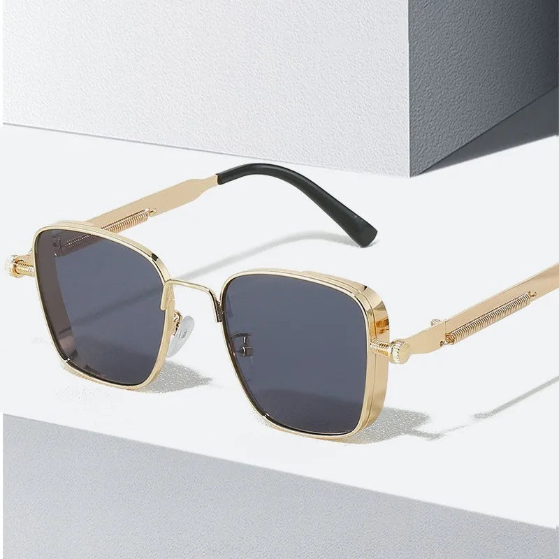 Men's Steampunk Sunglasses Personality Square Large Frame Men's Sunglasses Car sunglasses 8479