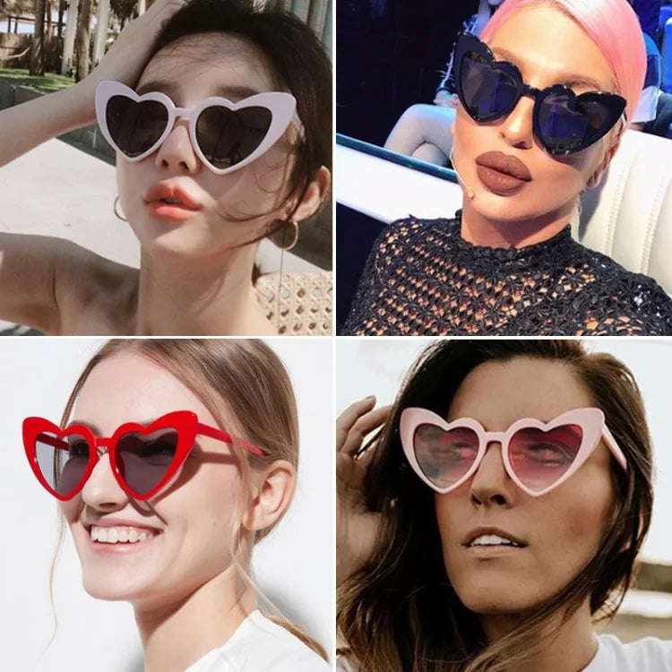 Women Fashion Heart Shaped Effects Glasses Watch The Lights Change To Heart Shape At Night Diffraction Glasses Female Sunglasses