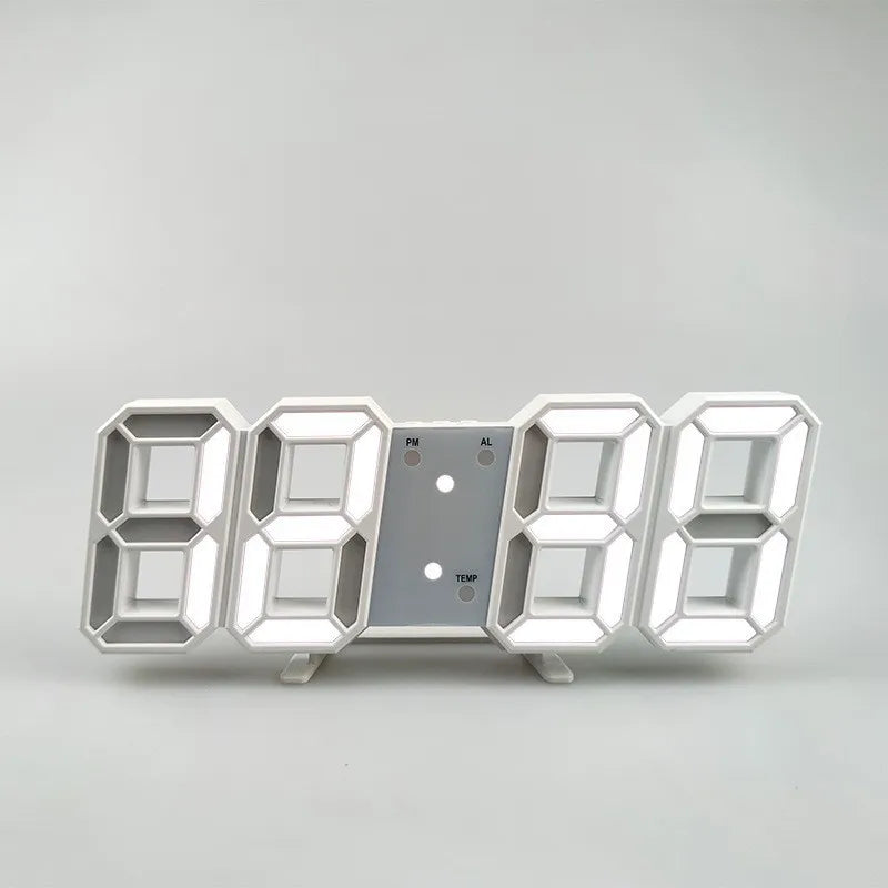 LED Digital Alarm Clock Wall Hanging With 3D Display Date Temperature For Home Kitchen Office Decoration Clocks Decor