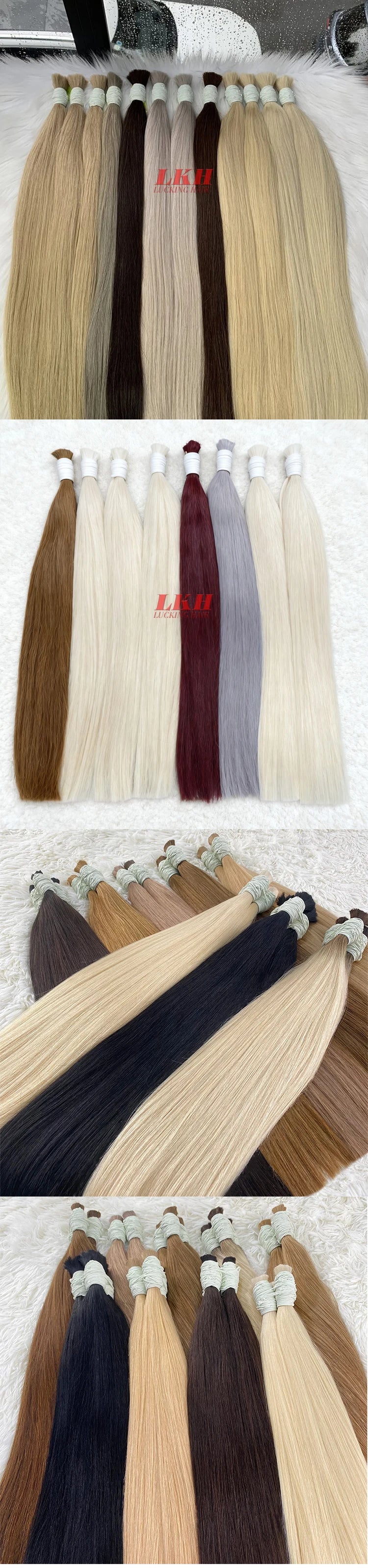 extensiones de cabello natural humano 100% natural original straight extensions raw vietnamese Indian human hair Bulk bundles
