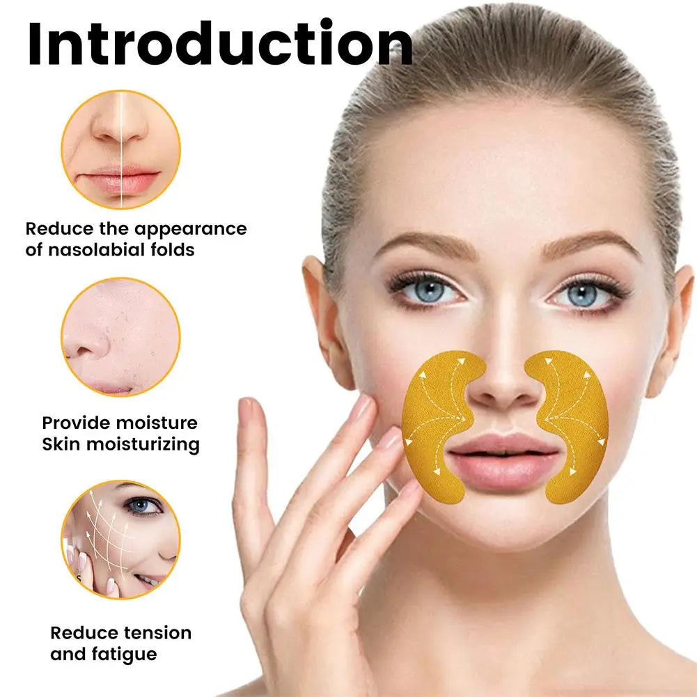 10pcs/box Forehead Wrinkle Patch Lightening Forehead Wrinkle Gel Patch Hydrolyzed Collagen Firming Mask Facial Skincare Stickers