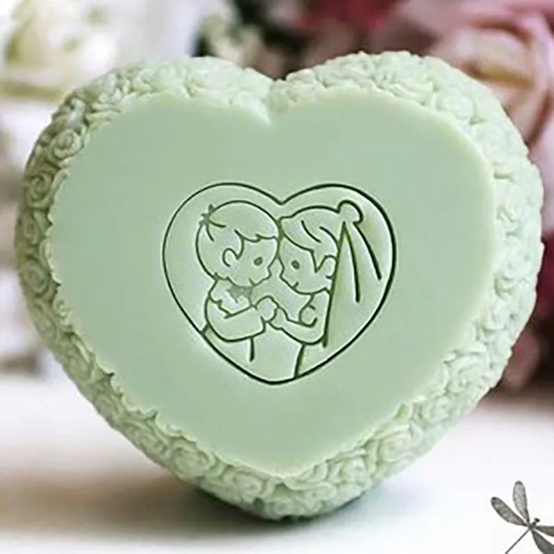 New Bridegroom Bride Pattern Soap Stamp Natural Transparent Acrylic Handmade Flower Soap Making Seal Chapters Diy Craft Supplies