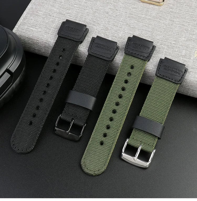 Nylon Watch Strap For Casio 3299 Series AE1200 AE-1200 1300 W-216H F91W A159 A169 A158 SGW-300/400 Canvas Sports Watchband 18mm