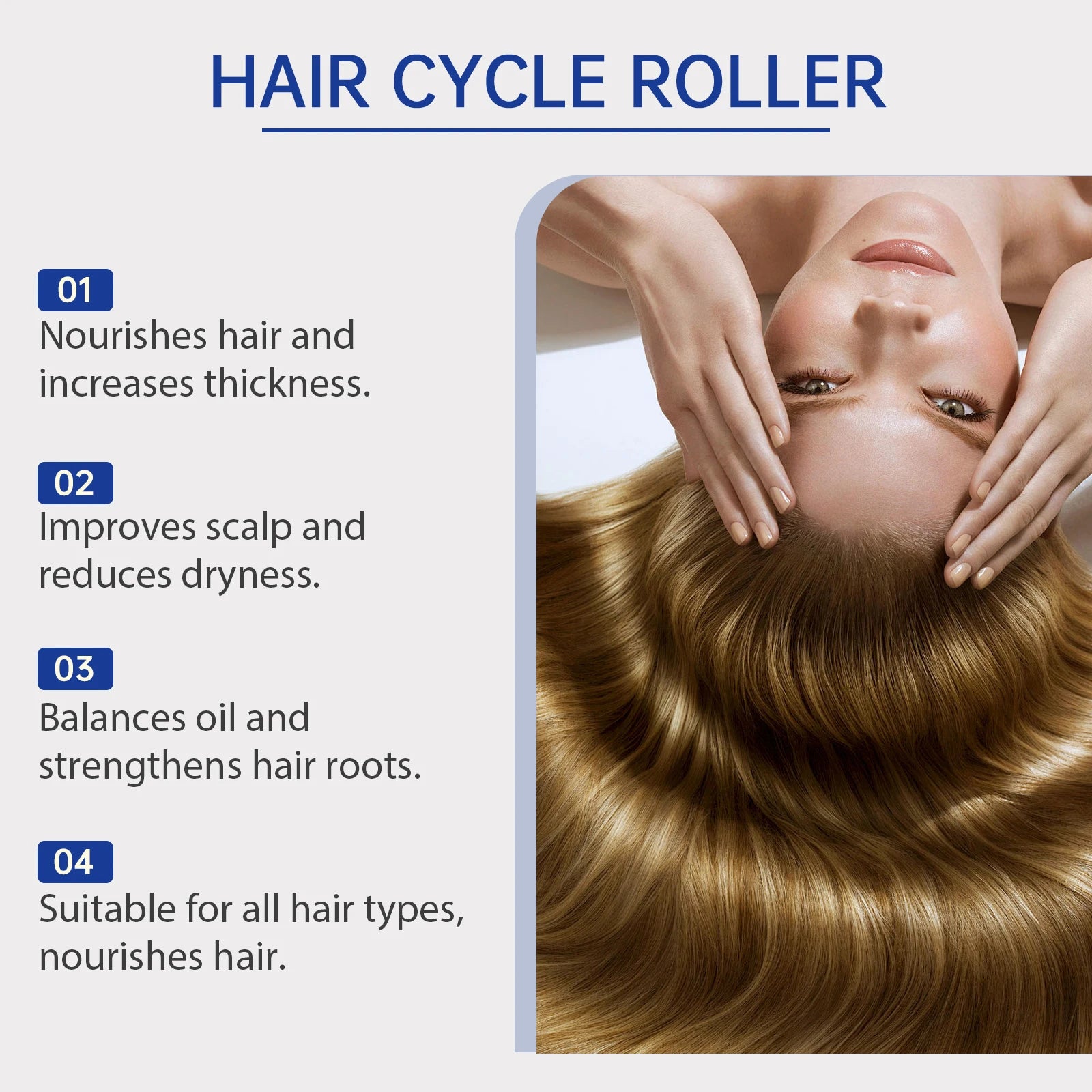 Rosemary Hair Serum Relax Scalp Stimulate Follicles Promote Hair Growth Roller Frizzy Split Ends Damaged Hair Repair Essence Oil