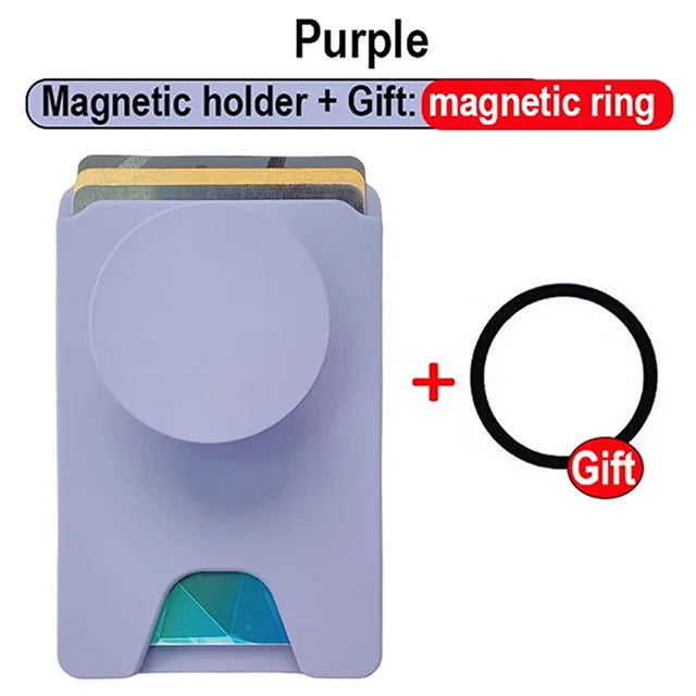 Grippopso Universal Magnetic Phone Card Holder With Griptok Phone Card Case Wallet Socket Phones Wallet And Magnetic Ring