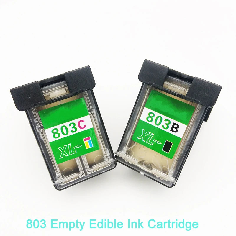 Vilaxh 803XL For HP 803XL For Refillable Edibel Ink Cartridge  803 XL For Coffee Cake Bread Latte Cookie Printer Cartridge
