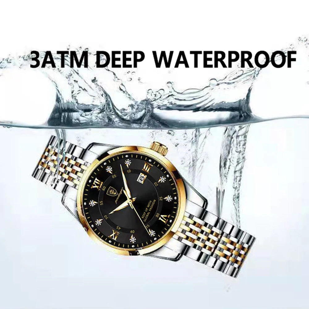 POEDAGAR Top Luxury Fashion Women Watches Waterproof Luminous Date Ladies Quartz Watch Stainless Steel Simple Casual Woman Watch