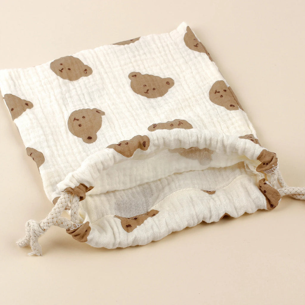 Print Baby Stroller Outing Items Storage Bag Cotton Drawstring Dustproof Stroage Bag Toddler Diaper Bag Multifunction Mommy bag