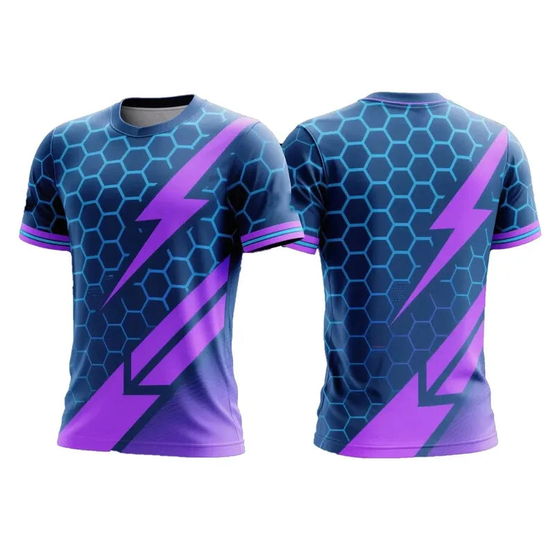 Outdoor sports T-shirts, running and fitness T-shirts, 3d printed summer sports and casual quick-drying men's T-shirts, children