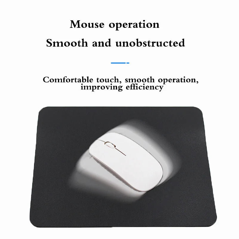 Small Size Office Mouse Pad Colorful Double-side Waterproof Desktop Protector Mat PU Leather Non-slip Pad For Laptop PC Computer