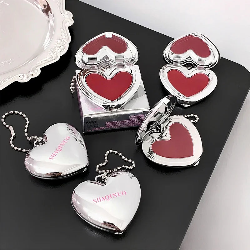 Heart-shaped Mirror Water Light Lipstick Guava Pink Lasting Shiny Moisturizing Lip Gloss Natural Skin-Brightening Lip Makeup