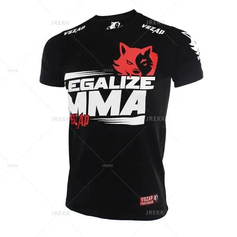 2026 New Muay Thai T Shirt Running Fitness Sports T-shirt For Men Outdoor Boxing Wrestling Tracksuits Summer Unisex Sweatshirt