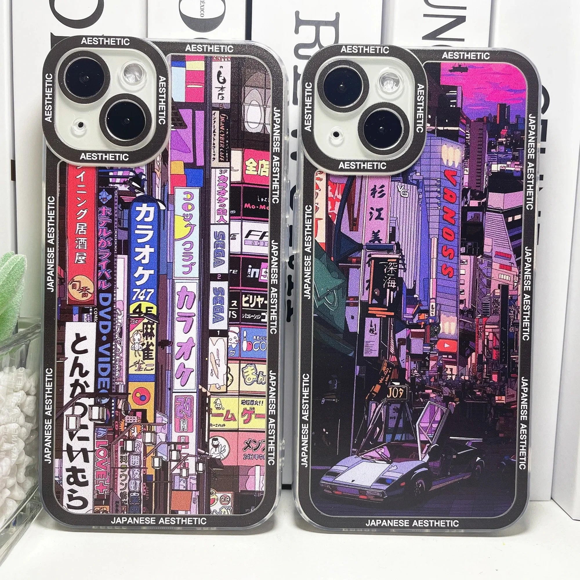 Japanese Aesthetic Tokyo Neon Lights City Street Phone Case For Samsung Galaxy S10 S20 S21 S22 S23 S24 FE Plus Ultra Note 20
