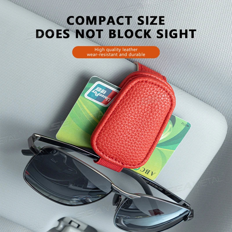 SEAMETAL Car Glasses Clip Sun Visor Sunglasses Holder Card Ticket Bracket Magnetic Suction Storage Clips For Eyeglasses Hanger