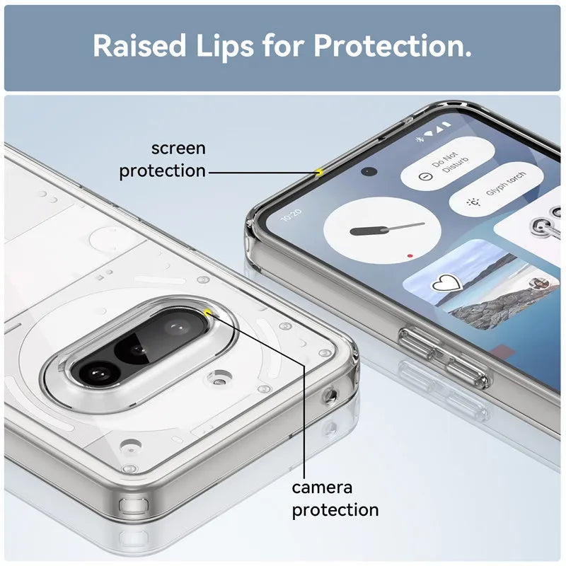 For Nothing Phone 3a Case Nothing Phone 3a Cover Funda Clear PC + TPU Shockproof Slicone Protective Phone Cover Nothing Phone 3a