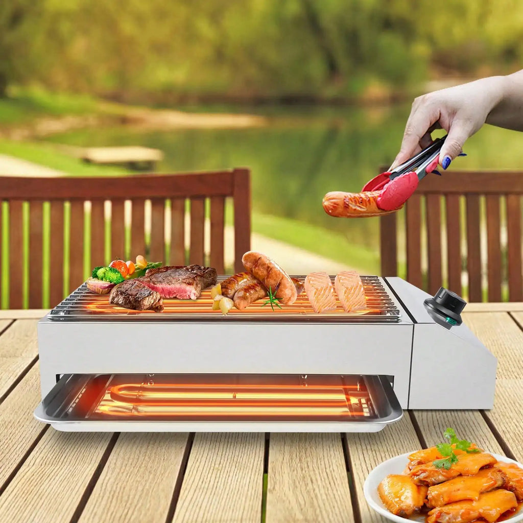 Family Smokeless Grill 1800W 110V Stainless Steel Electric Smokeless Barbecue Oven Grill For Restaurant BBQ Equipment