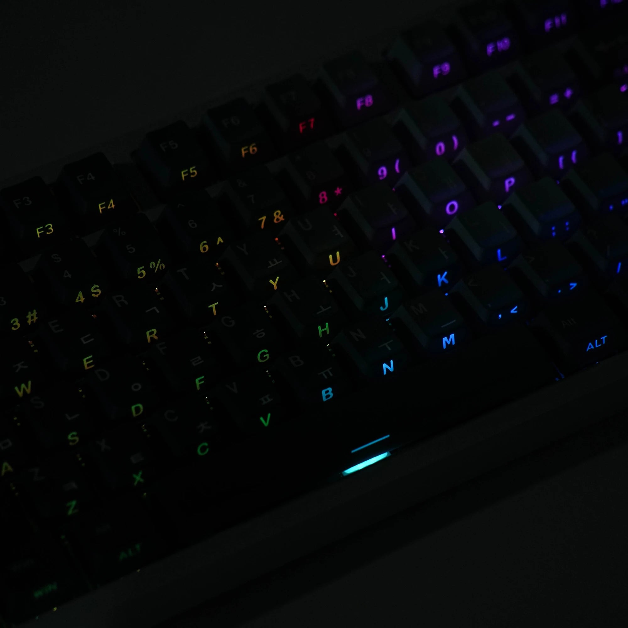 Korean Keycap French Azerty Russian Spanish 130Key Cherry PBT MX Mechanical Keyboard Japanese KR/JP/FR Blue Hangul Keycap