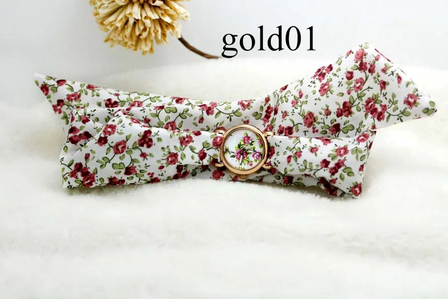 Shsby  New Design Ladies Flower Cloth Wristwatch Fashion Women Dress Watches High Quality Fabric Watch Sweet Girls Watch Gift