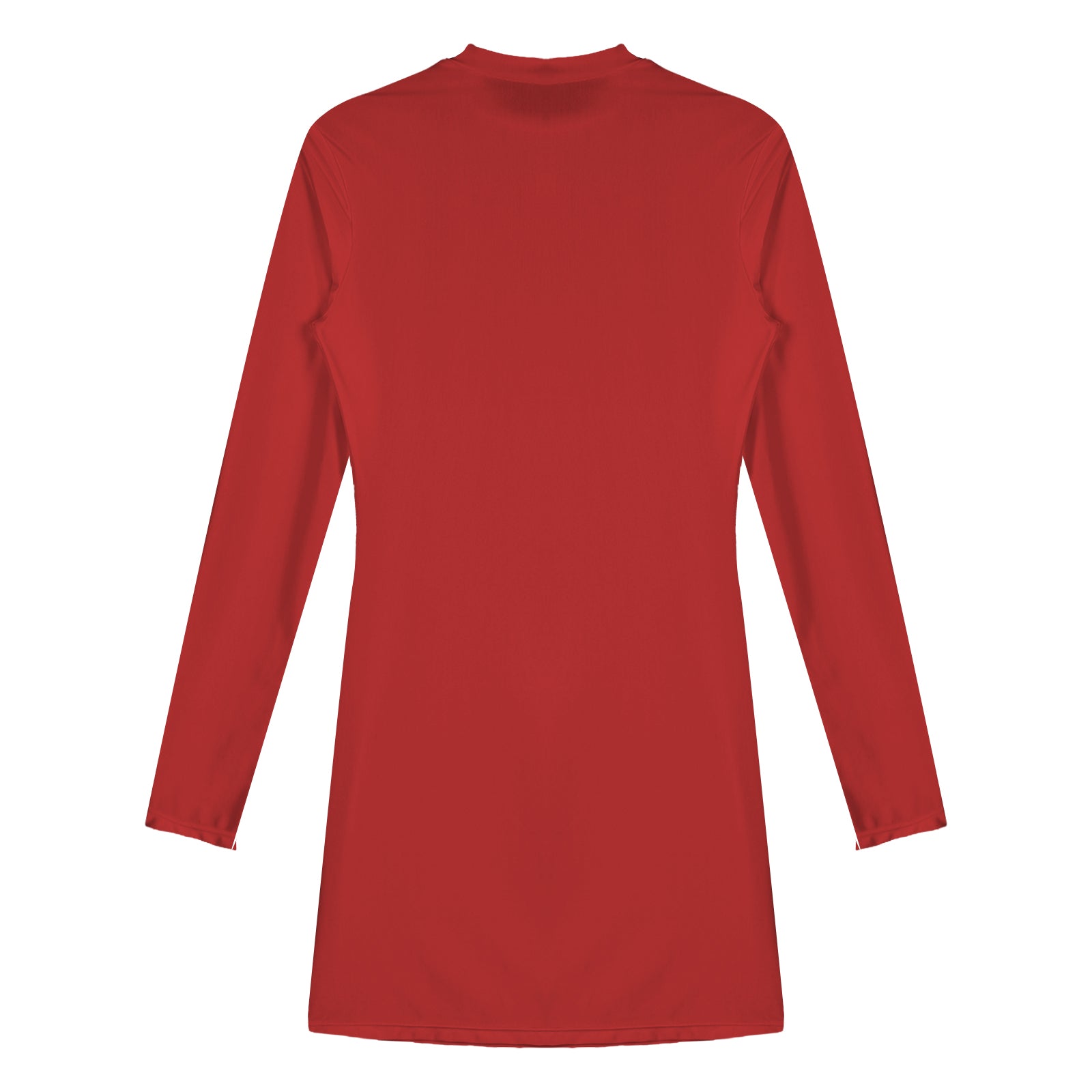 Women's  Solid Color Smooth Stretchy Mock Neck Tight Party Dresses Female Dresses Glossy Long Sleeve Bodycon Dress Nightwear