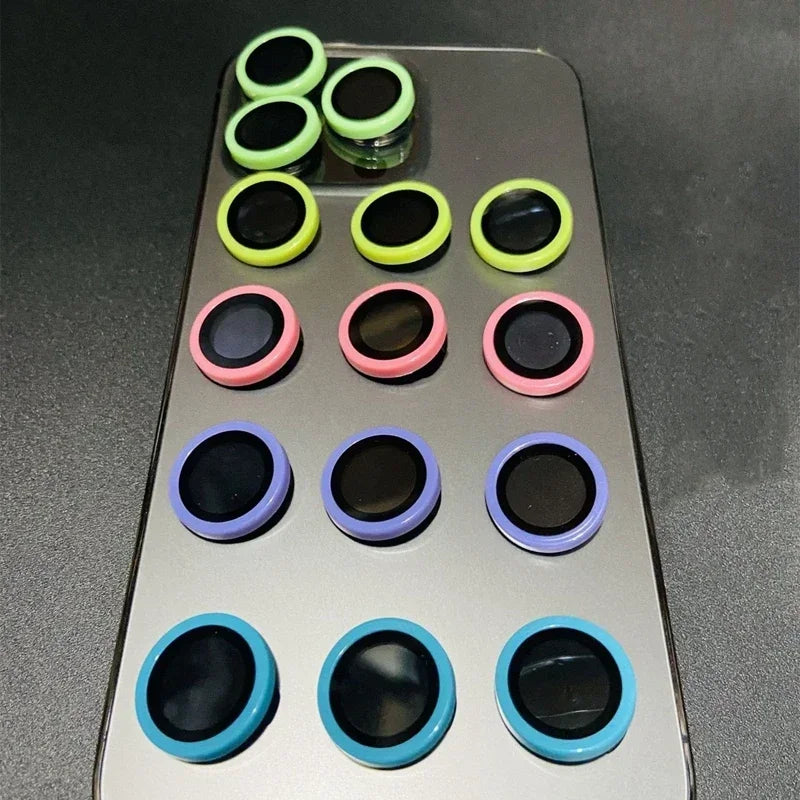 Luminous Ceramic Camera Protector Film For iPhone 14 13 12 11 15 Pro Max 14 Plus 12 13 mini Lens Ring Tempered Glass Glowing Cap