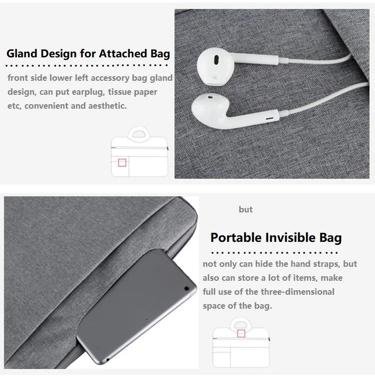 Handbag Laptop Bag 13 14 15 15.6 Inch For MacBook Air ASUS laptop bag Case Cover Notebook Accessory Women Men Briefcase