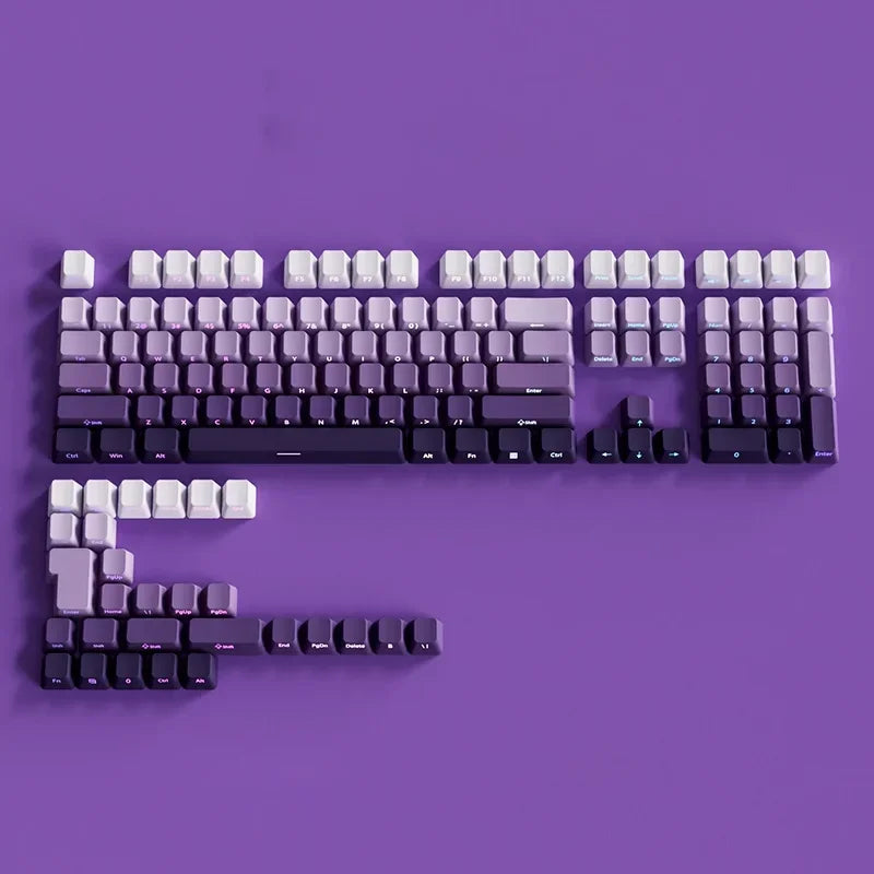 Gradient Keycaps 134 Keys OEM Profile PBT Double Shot Keycap For MX Switch Gaming Mechanical Keyboard Side Printed RGB Key Caps