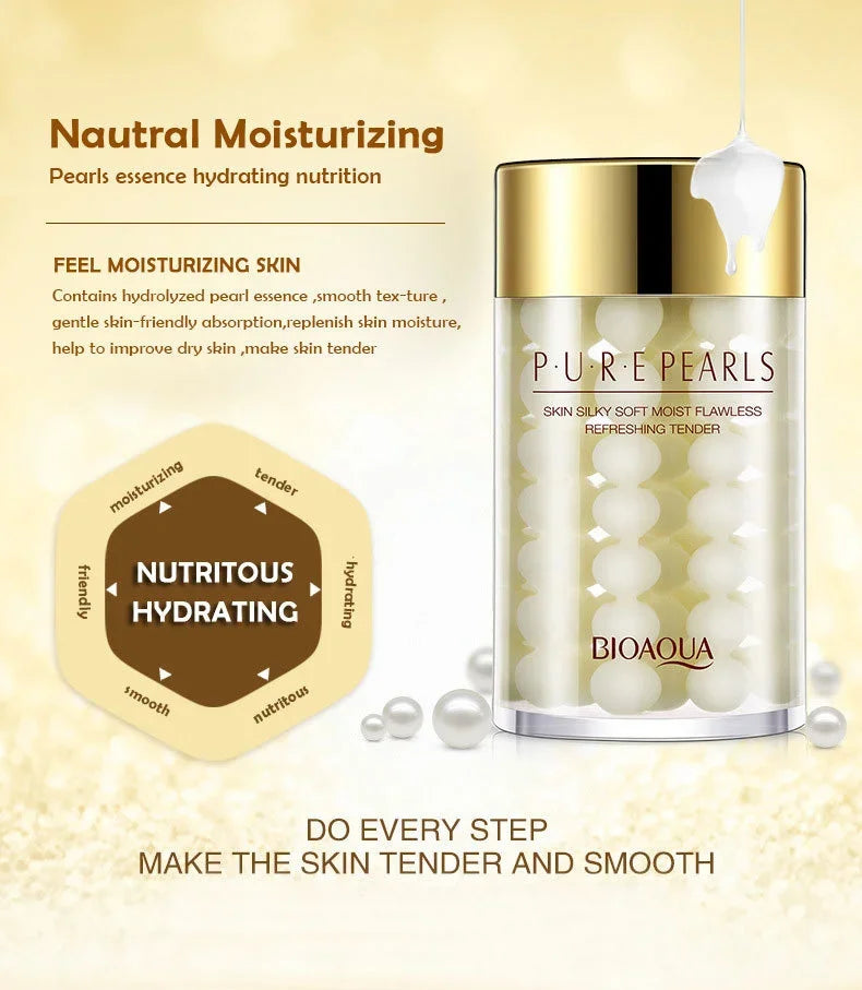 1pc BIOAQUA Pure Pearl Face Cream Moisturizing Skin Firming Hydrating Facial Cream Beauty Health Skin Care