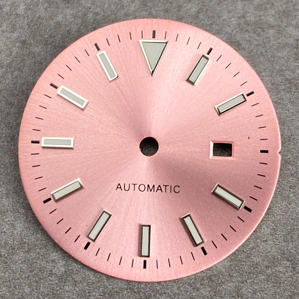 24.5mm Mother of Pearl Shell Dial Roman Diamond Sunburst Watch Dial Hand Fit NH05A NH05 Watch Movement Ladies Watchmaker Tools