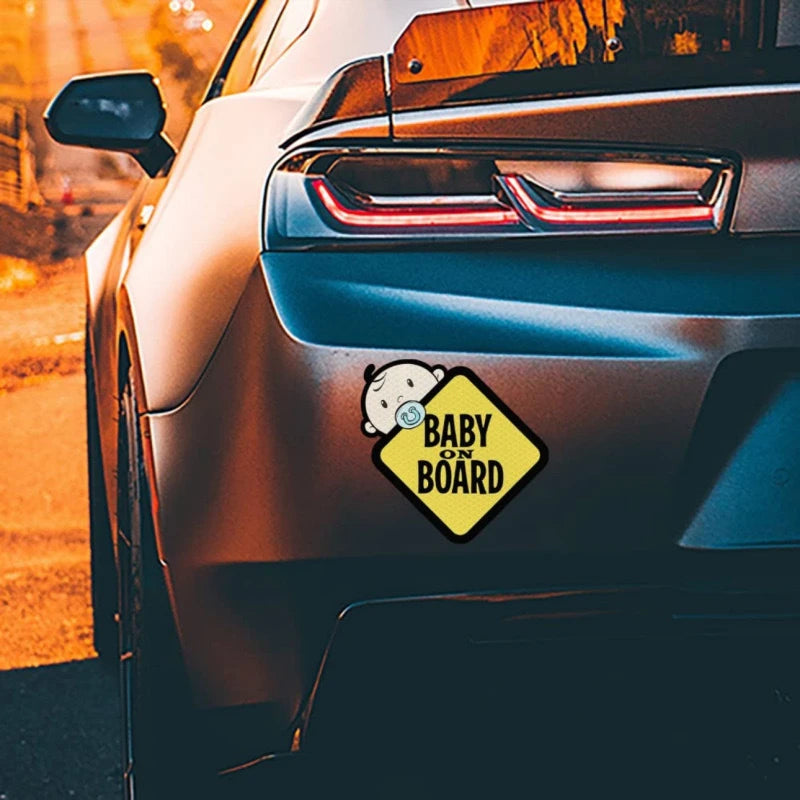 Baby on Board Stickers Reflective Waterproof Sunscreen Baby Safety Warning Signs Decorative Accessories 2026