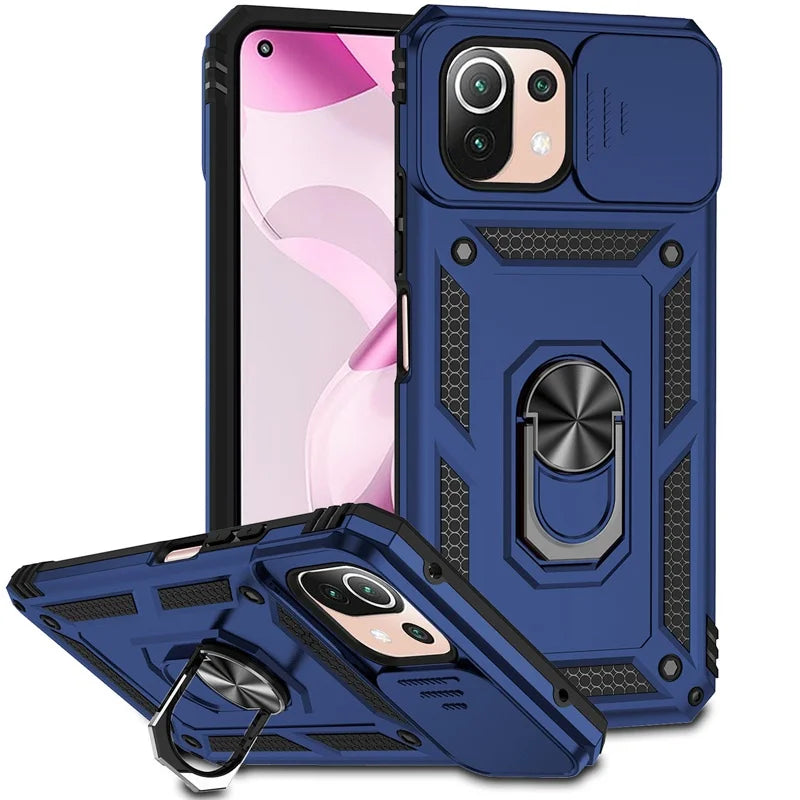 For Xiaomi Mi 11 Lite Case Magnetic Holder Ring Armor Shockproof Funda For Mi11 Lite 5G NE Mi 11 Light 11Lite Lesn Protect Cover
