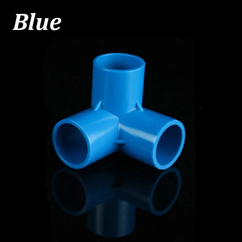 5PCS 20/25/32/40/50mm 3 Ways PVC Water Pipe Connector Fittings Garden Irrigation Home Aquarium Water Tube Fittings Joint Adapter
