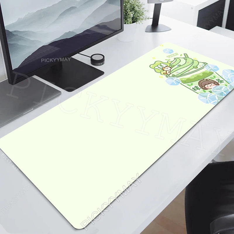 Strawberry Milktea Mousepads Cute Table Mats Gamer Mousepad Large Mouse Mat Desk Pads Keyboard Mats Gaming Mouse Pad Pink