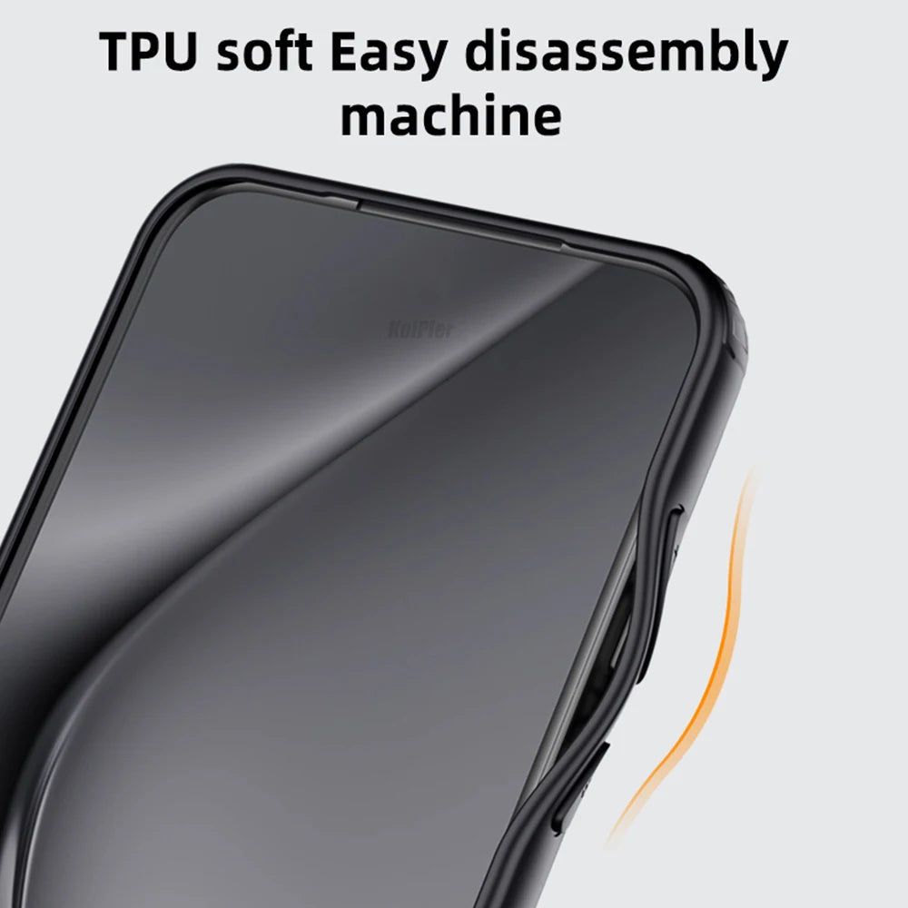 Clear Hard Case for Nothing Phone 3A Back Cover Soft Silicone Frame Anti-Knock Matte Transparent Casing Coque