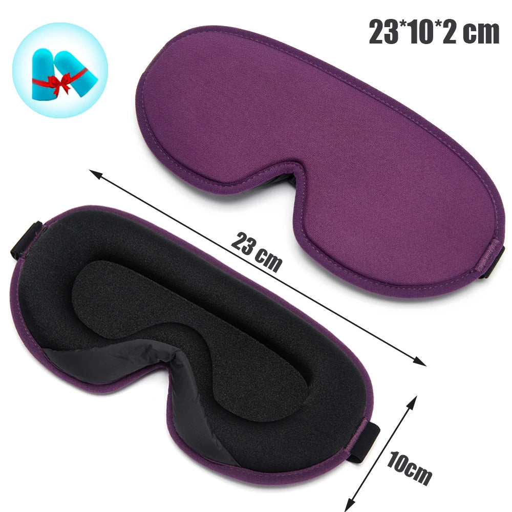 3D Memory Foam Silk Sleep Mask Soft Women Men Eye Patches Comfort Three Dimensional Design Face Mask Eyeshade Night Breathable