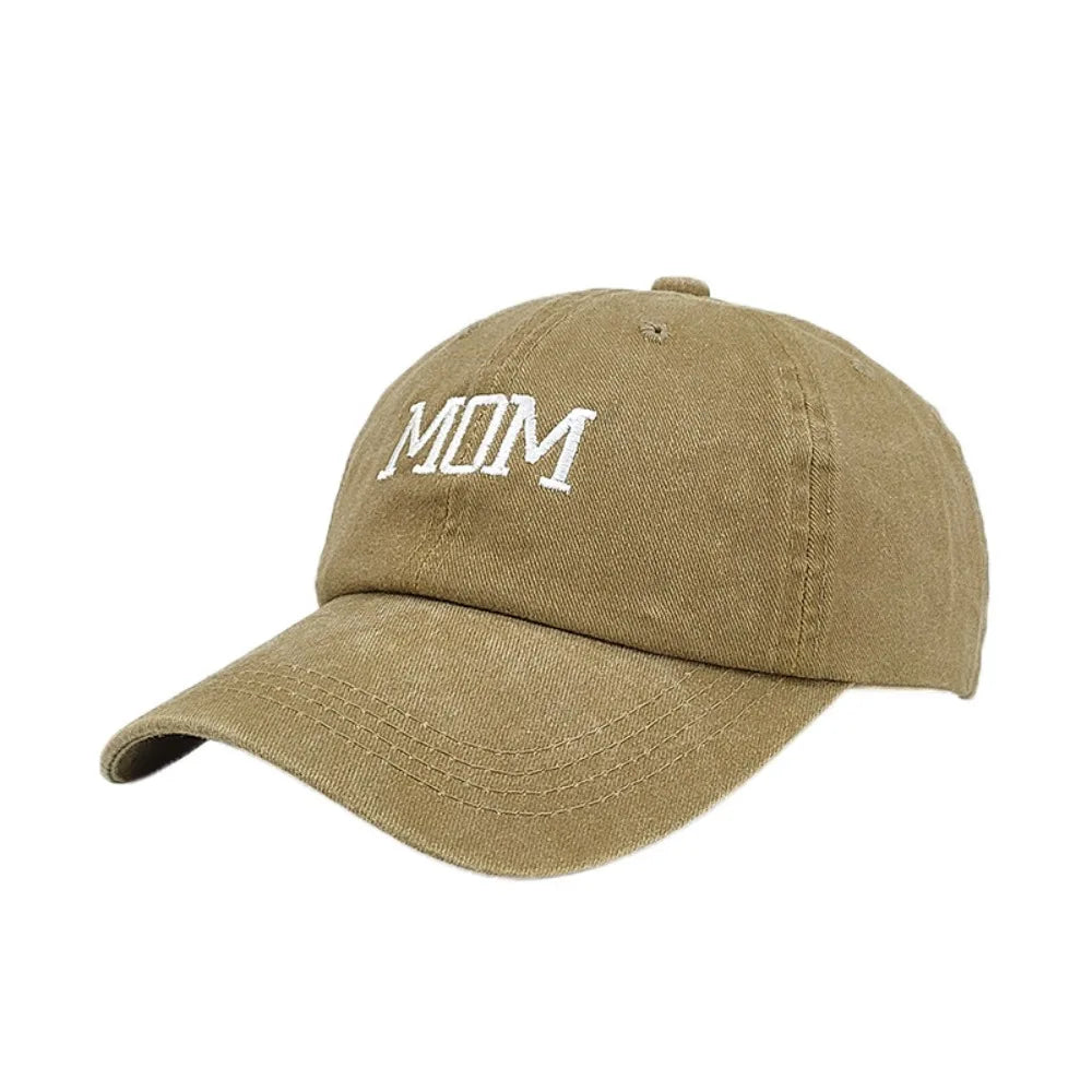 Fashion DAD MOM Embroidery Baseball Caps Adjustable Hiphop Baseball Hats Distressed Faded Cap Vintage Sunscreen Hats