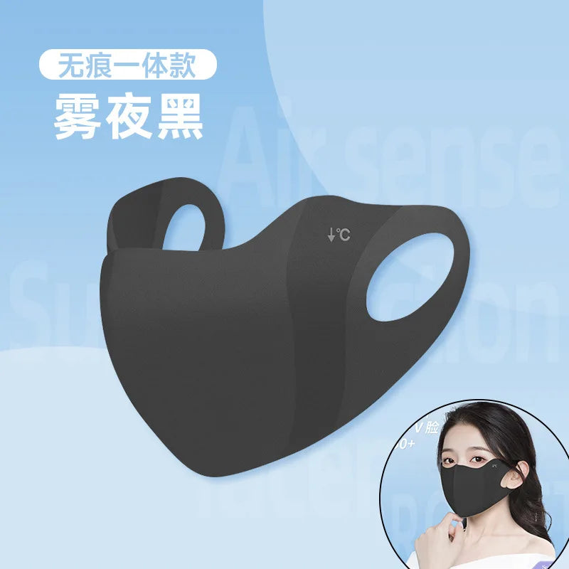 Sunscreen Mask, Ice Silk Seamless Summer Women's UV Protection 3d Three-dimensional Breathable Ice Feeling Thin Eye Corner Mask