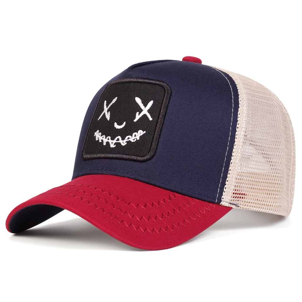 Unisex Personality Embroidery Baseball Net Caps Spring and Summer Outdoor Adjustable Casual Hats Sunscreen Hat Sports Golf Cap