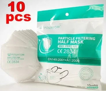 10-50pcs/bag original FFP2 Mouth Face Mask 6 Layers CE 2384 Certification Filter Dust Mouthpiece Masks Protection Face Cover