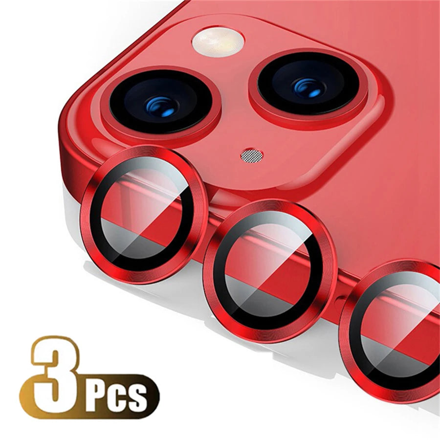 Original Titanium Color Camera Protector For iPhone 16 Pro Max 15 14 13 12 Mini Pro Max Metal Ring Tempered Glass Lens Cover Cap