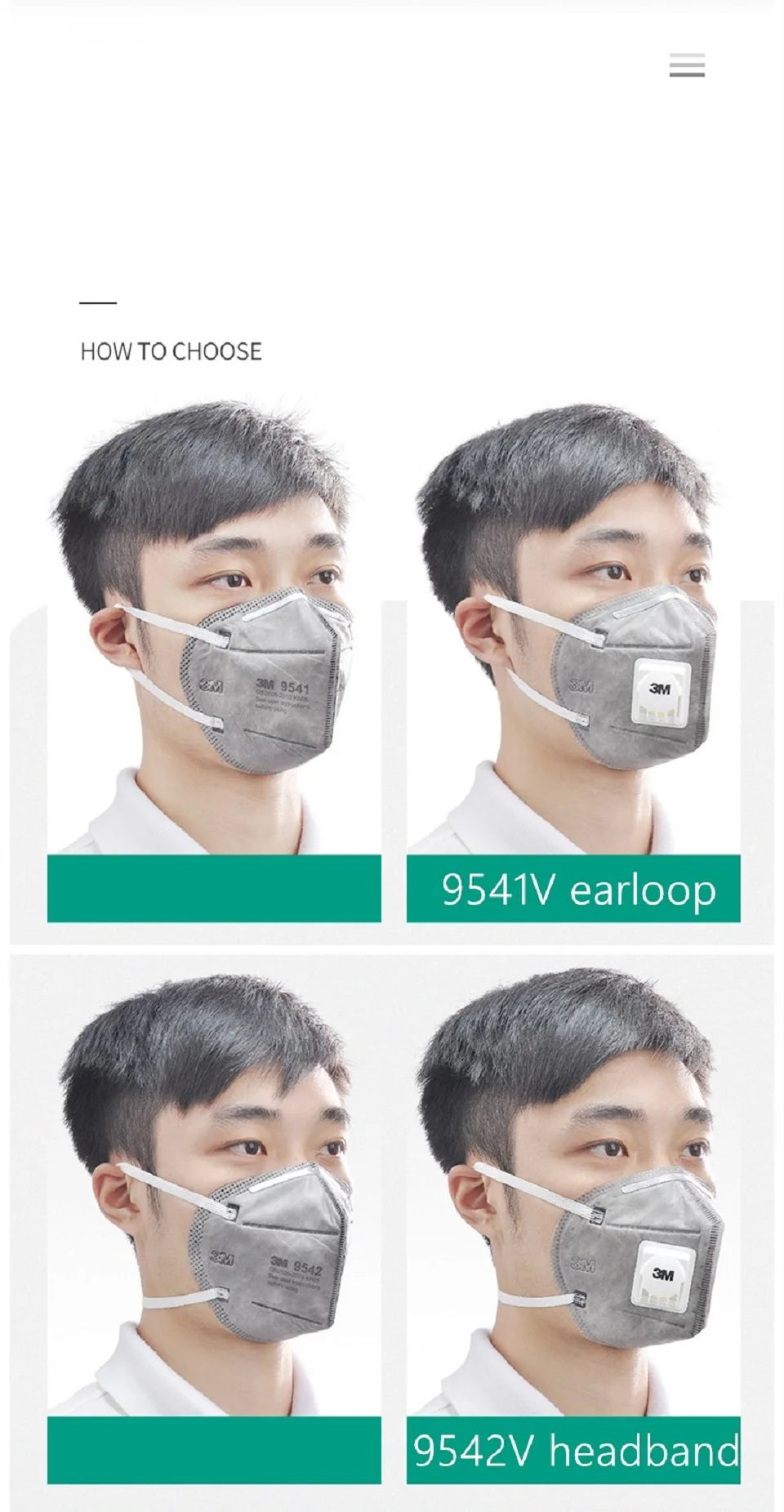 3M Mask 9541V/9542V Reusable Approved Mascarilla Valve Organic KN95 Gas Safety Individual Package Face Mask Mascarillas In Stock