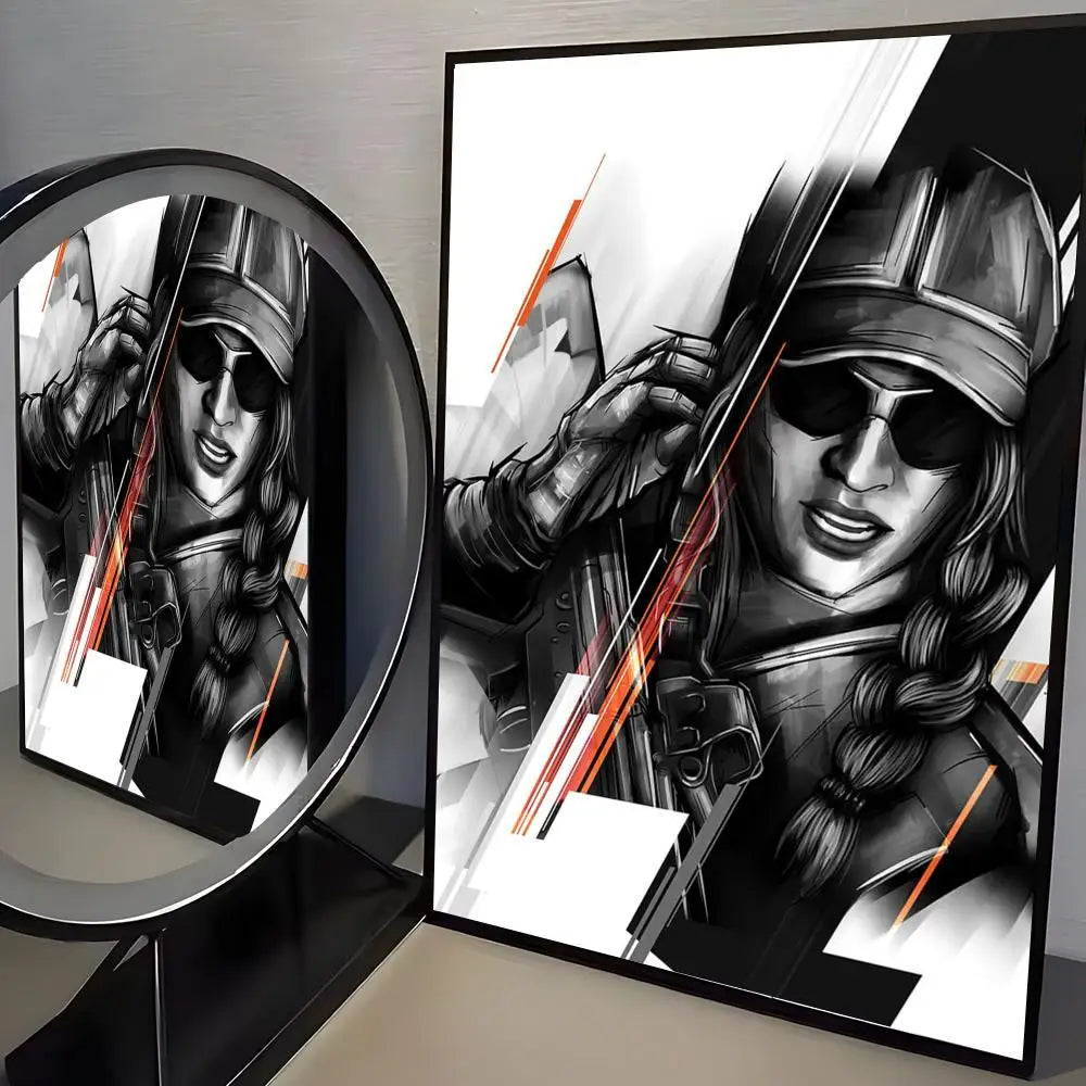 Game R-Rainbow Six Siege Poster Modern Aesthetic Canvas Wall Art Poster Cool Room Stuff Bedroom Decor