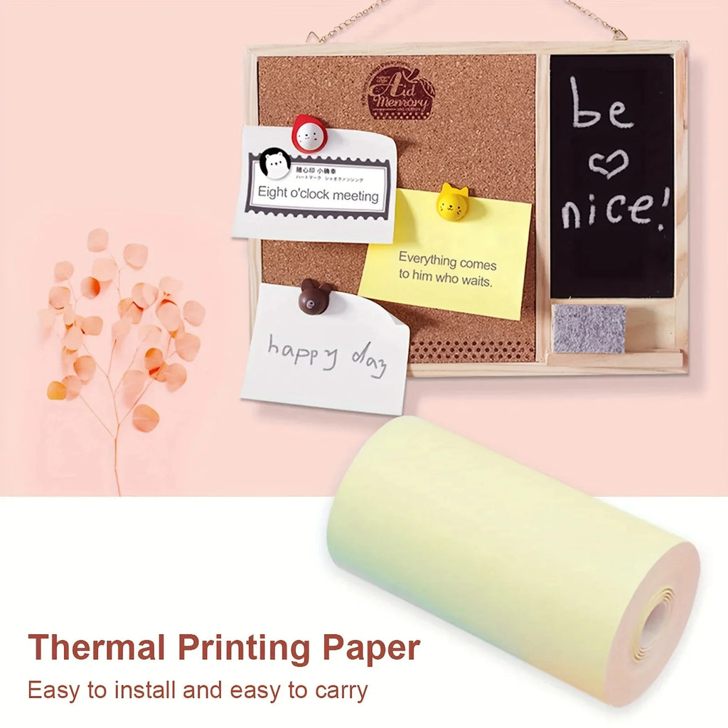 Mini Printer Paper Thermal Label Sticker Colorful Adhesive Self-adhesive Paper For Wireless Photo Inkless Printer 57mm