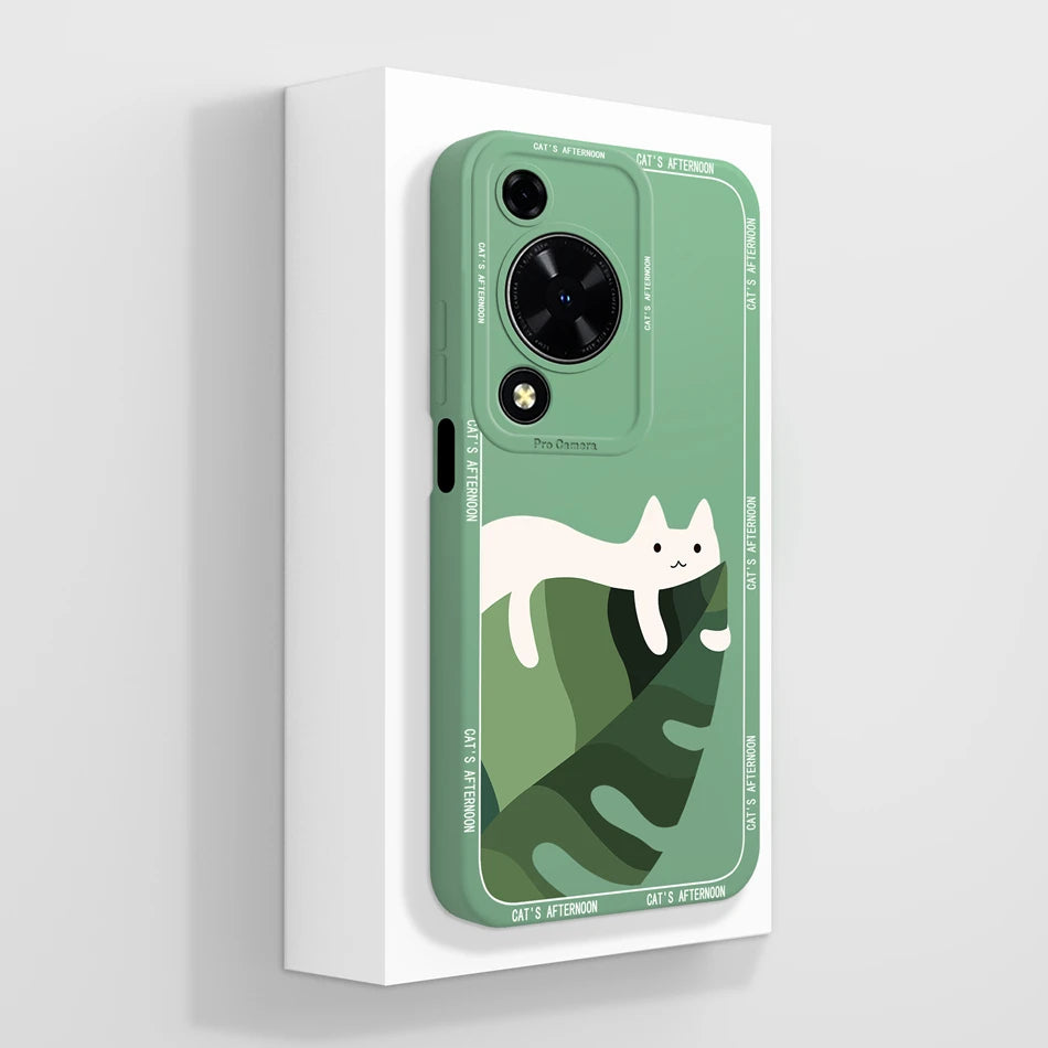 Case For Huawei Nova Y72 Cute Design Phone Cover Camera Protector Soft Liquid Silicone Funda Models MGA-LX3 Protective Bumper